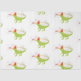 Iguana Lizard Partying Tiere mit Party Seidenpapier