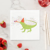 Iguana Lizard Partying Tiere mit Party Serviette (Beispiel)