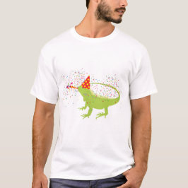 Iguana Lizard Partying Tiere mit Party T-Shirt