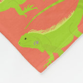 Iguana Lizard Pattern Fleecedecke (Ecke)