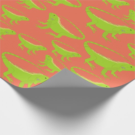 Iguana Lizard Pattern Geschenkpapier (Ecke)