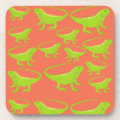 Iguana Lizard Pattern Getränkeuntersetzer (Vorderseite)