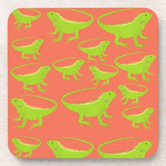 Iguana Lizard Pattern Getränkeuntersetzer (Vorderseite)