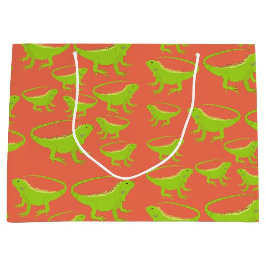 Iguana Lizard Pattern Große Geschenktüte (Vorderseite)