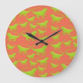 Iguana Lizard Pattern Große Wanduhr (Vorderseite)