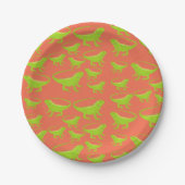 Iguana Lizard Pattern Pappteller (Vorderseite)