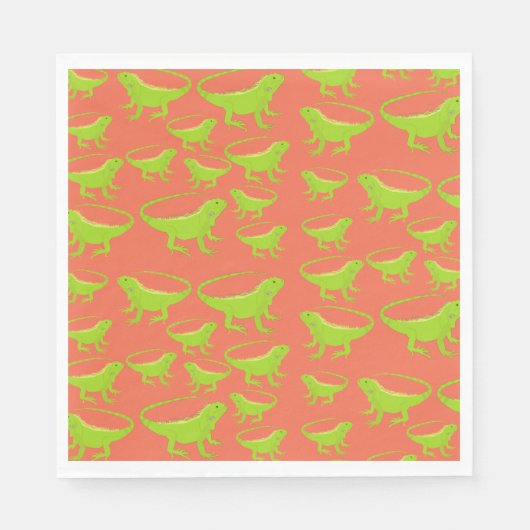 Iguana Lizard Pattern Serviette (Vorderseite)