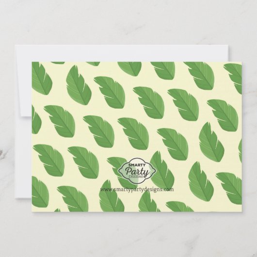 Iguana Lizard Reptile Einladung zum Geburtstag (Rückseite)