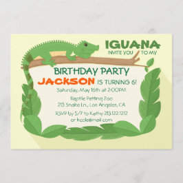 Iguana Lizard Reptile Einladung zum Geburtstag