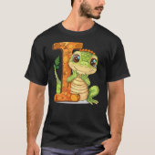 Iguana Lover Gift with Letter I Design; Animal Alp T-Shirt (Vorderseite)
