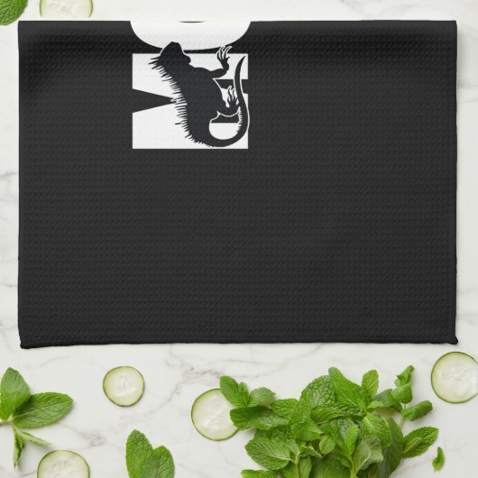 Iguana-Mama Geschirrtuch (Gefaltet)