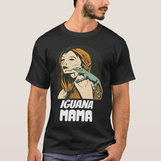 Iguana Mama Iguana Mom Iguana Lizard Pet Reptile T-Shirt (Vorderseite)