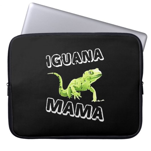 Iguana Mama Laptopschutzhülle (Vorderseite)