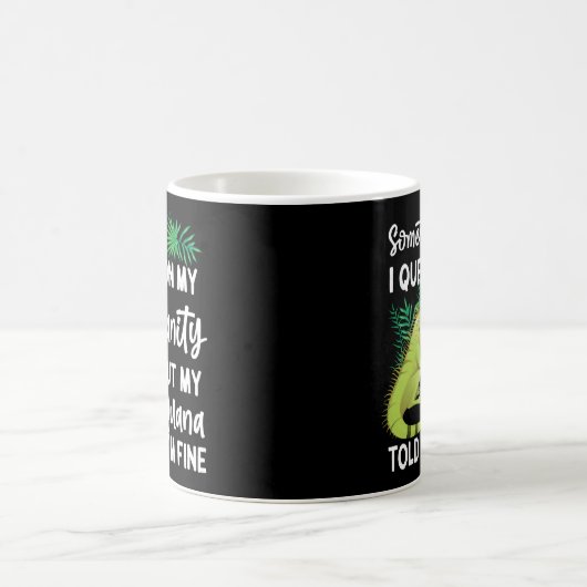 Iguana Manchmal frage ich meine Gesundheit manchma Kaffeetasse (Mittel)
