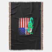 Iguana mit der amerikanischen Flagge Decke (Vorderseite Vertikal)