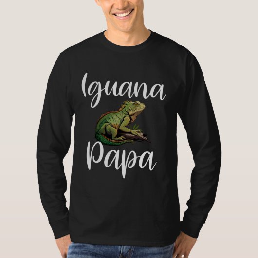 Iguana Papa  Iguana Dad Iguana Lizard Pet Reptile  T-Shirt (Vorderseite)