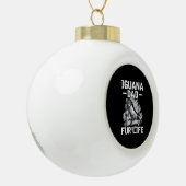 Iguana Papa Keramik Kugel-Ornament (Links)