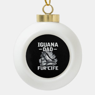 Iguana Papa Keramik Kugel-Ornament