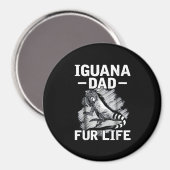 Iguana Papa Magnet (Vorderseite/Rückseite)