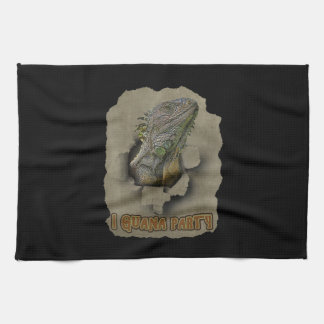 Iguana Party, Funny Wollte ich zu Party, Iguana Pa Geschirrtuch
