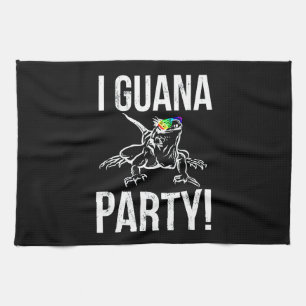 Iguana Party Geschirrtuch
