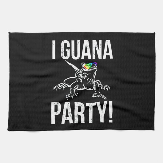 Iguana Party Geschirrtuch (Horizontal)