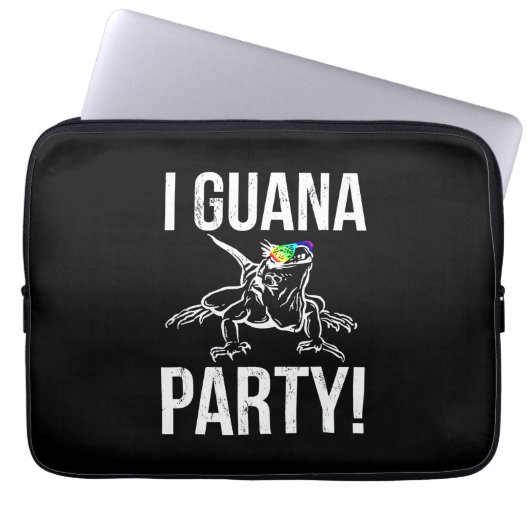 Iguana Party Laptopschutzhülle (Vorderseite)