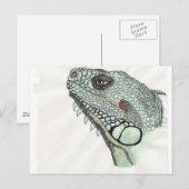 Iguana Postkarte (Vorne/Hinten)