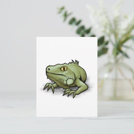 Iguana Postkarte (Stehend Vorderseite)