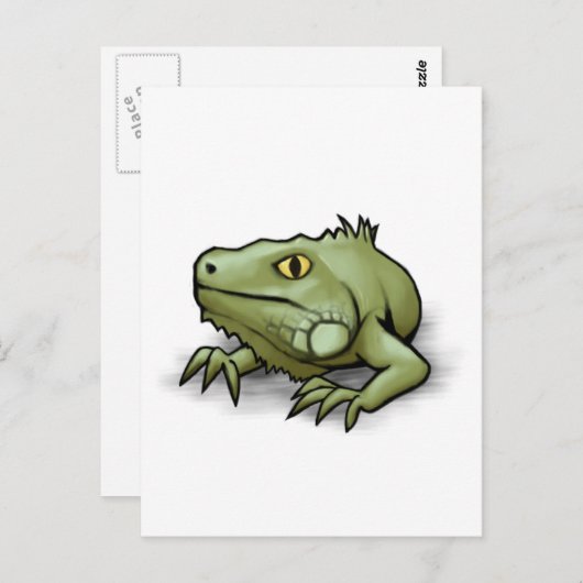 Iguana Postkarte (Vorne/Hinten)