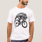 Iguana Reiten Bike Biker Rad Lover Biking T-Shirt (Vorderseite)