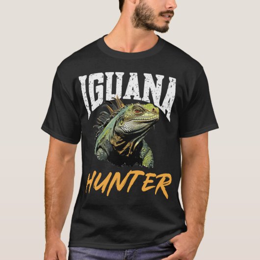 Iguana Reptile Lover Herpetology Iguana Hunter Lon T-Shirt (Vorderseite)