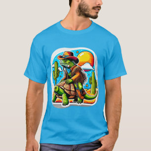 IGUANA RIDING DESERT TORTOISE 4 T-Shirt