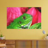 Iguana - rosa und grün leinwanddruck (Insitu (Wohnzimmer))