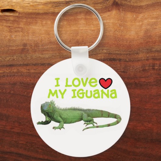 Iguana Schlüsselanhänger "I Liebe my Iguana" (Vorderseite)