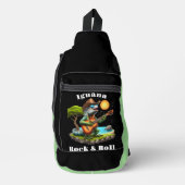 Iguana Serenading Swamp Dweller Rock Crossbody Bag (Vorderseite)