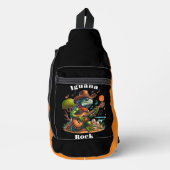 Iguana Serenading Swamp Dweller Rock Crossbody Bag (Vorderseite)
