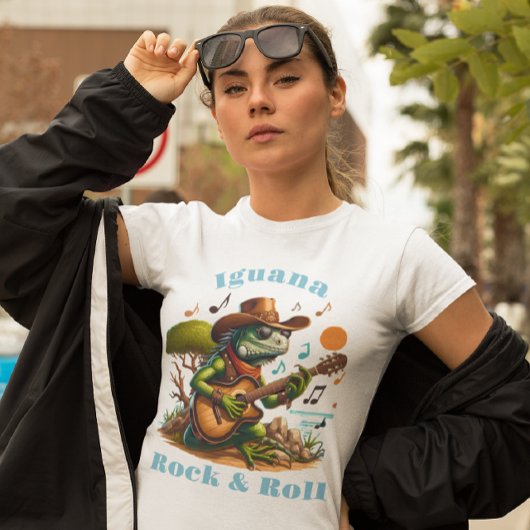 Iguana Serenading Swamp Dweller Rock & Roll T-Shirt