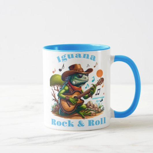 Iguana Serenading Swamp Dweller Rock & Roll Tasse (Rechts)