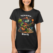 Iguana Serenading Swamp Dweller Rock T-Shirt (Vorderseite)