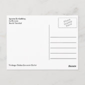 Iguana Sonnenbaden in La Romain, Südtrinidad Postkarte (Rückseite)