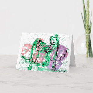 Iguana Tanz mit dir Feiertagskarte