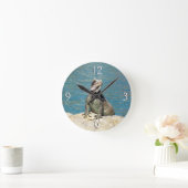 Iguana Tropical Wildlife Fotografy at St. Thomas Runde Wanduhr (Zuhause)