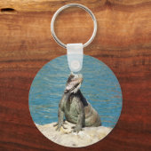 Iguana Tropical Wildlife Fotografy at St. Thomas Schlüsselanhänger (Rückseite)