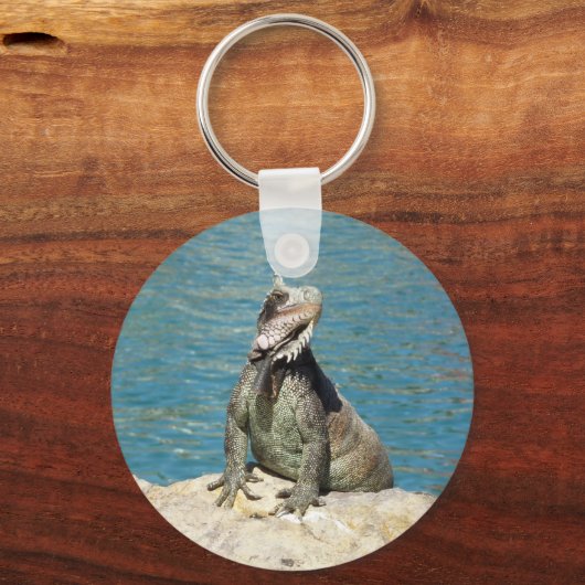 Iguana Tropical Wildlife Fotografy at St. Thomas Schlüsselanhänger (Rückseite)
