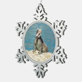 Iguana Tropical Wildlife Fotografy at St. Thomas Schneeflocken Zinn-Ornament (Rechts)