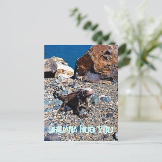 Iguana umarmen Sie Postkarten (Stehend Vorderseite)