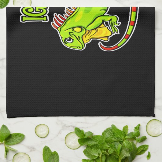 Iguana Vater Geschirrtuch (Gefaltet)