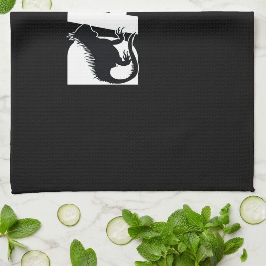 Iguana Vater Geschirrtuch (Gefaltet)