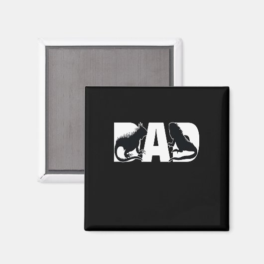 Iguana Vater Magnet (Vorderseite/Rückseite)